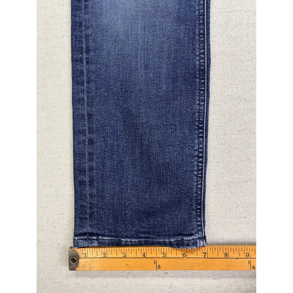 Mother The Mid Rise Dazzler Ankle Jeans On The Edge Blue Straight Leg Size 30 - Picture 4 of 13